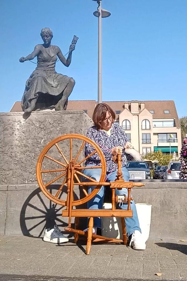 Workshop wolspinnen met spinnewiel