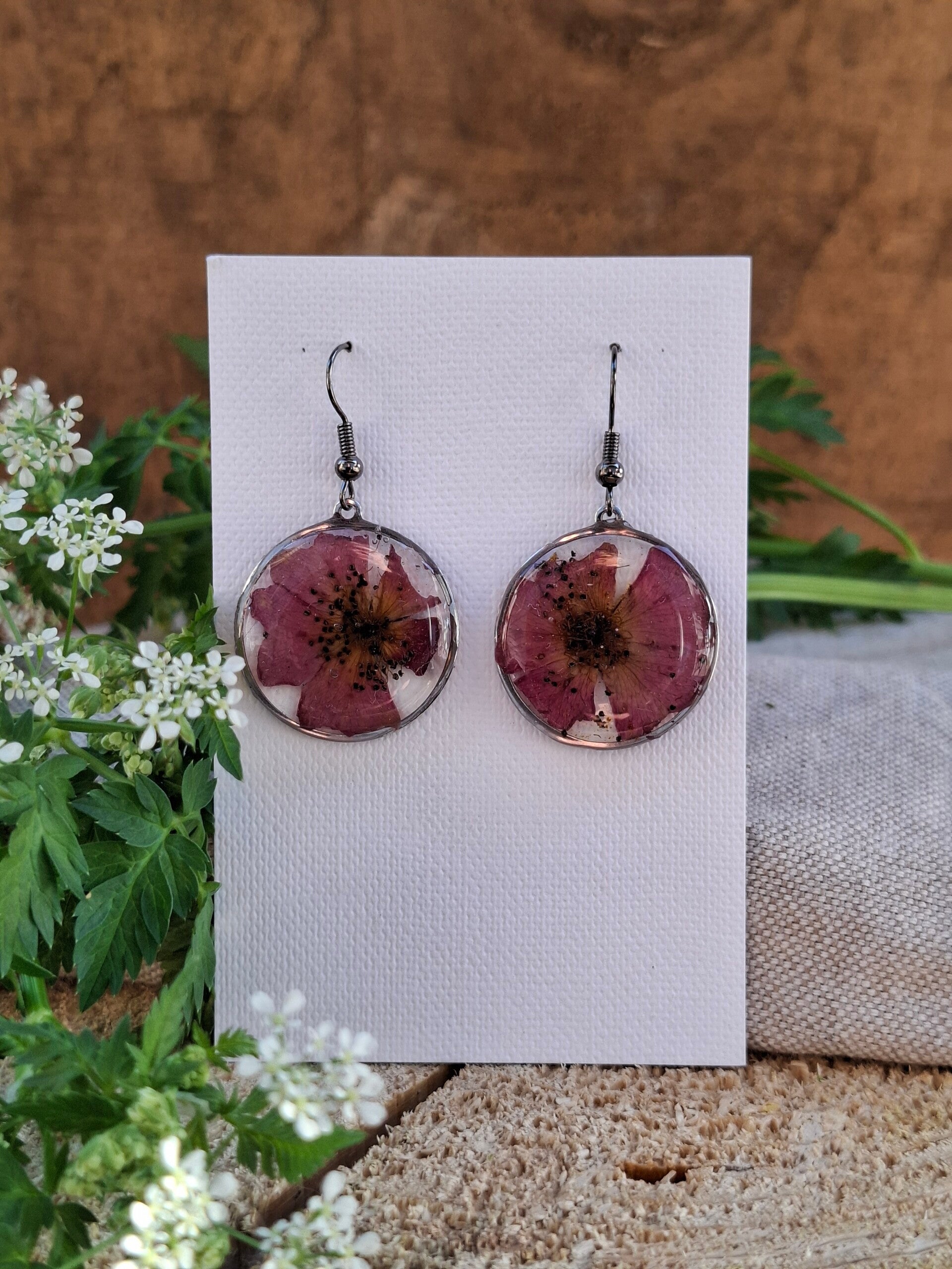 Boucles d’oreilles roses