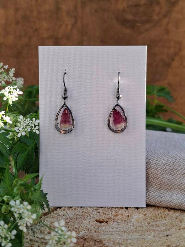 Boucles d’oreilles fleurs d'Helichrysum