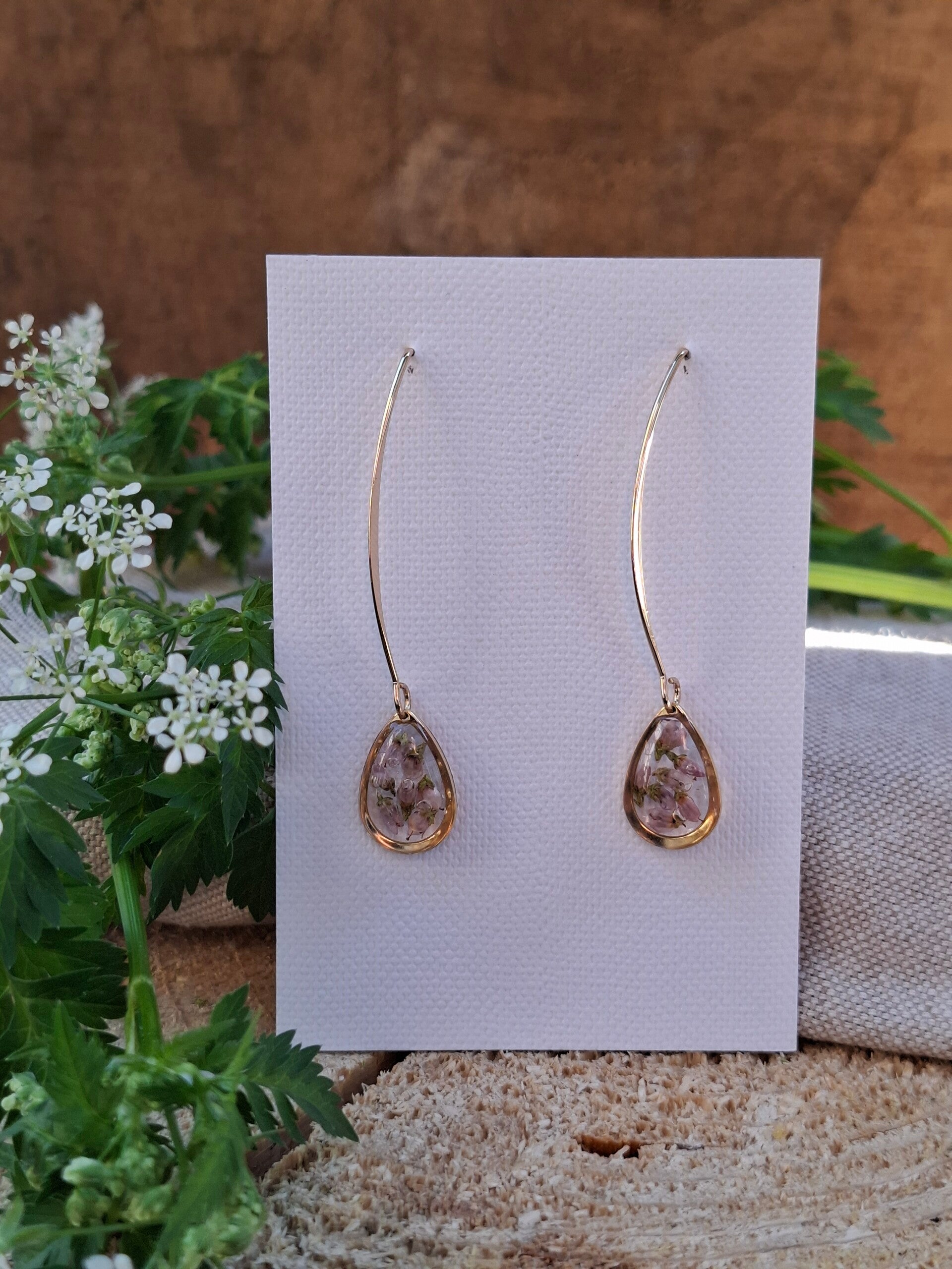 Boucles d’oreilles fleurs d'Erica