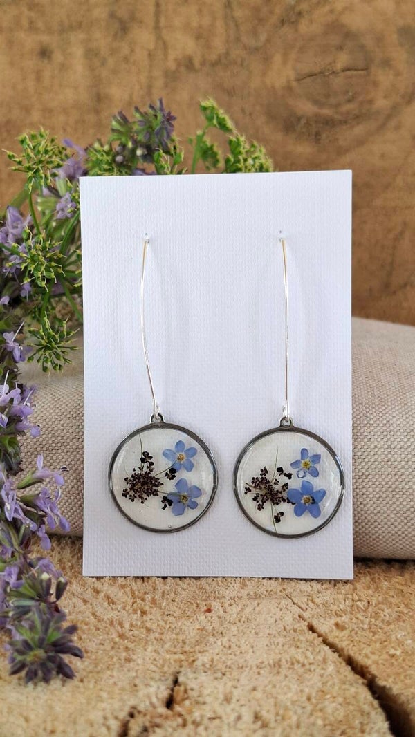 Boucles d'oreilles Myosotis