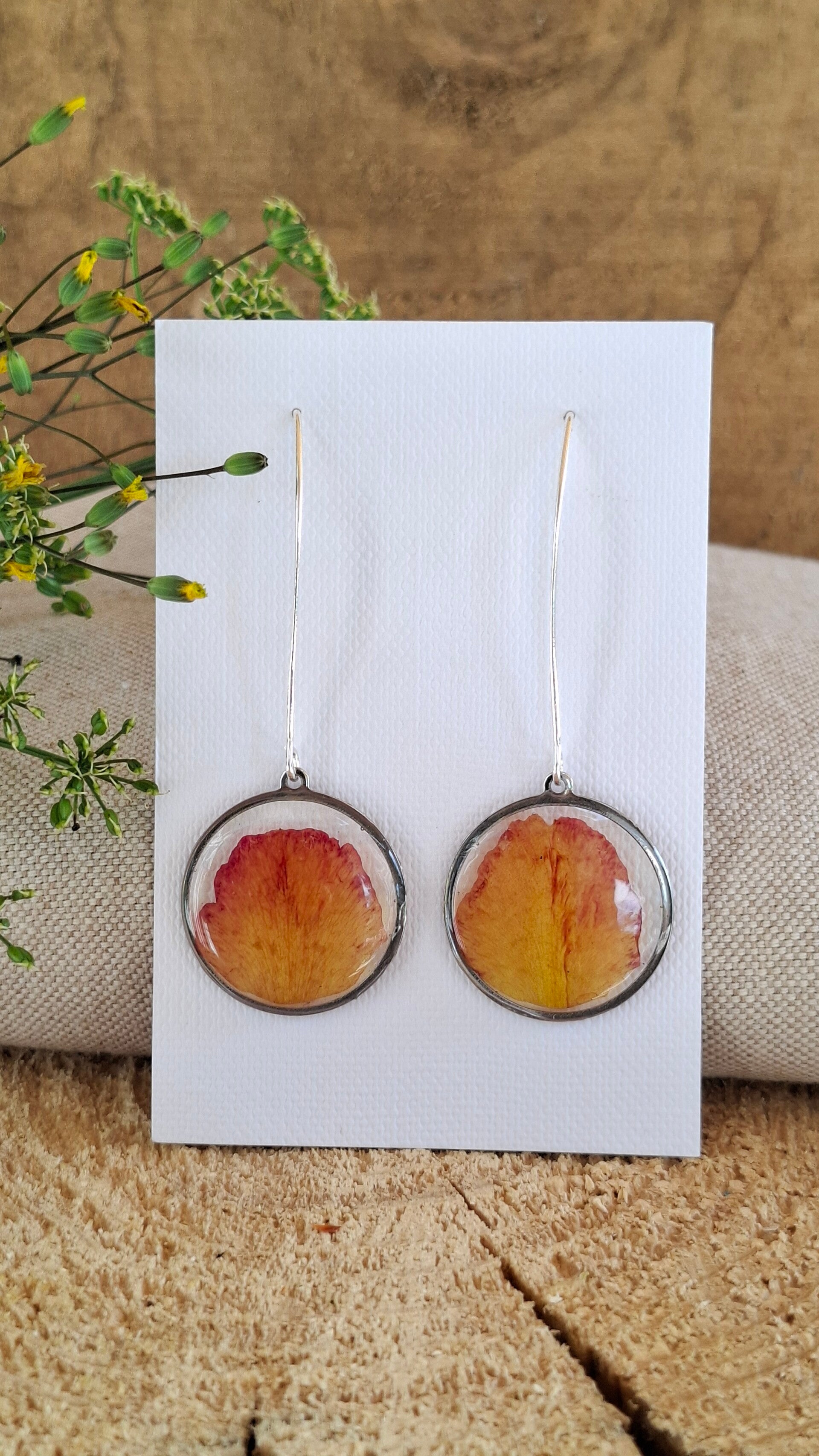 Boucles d'oreilles Pivoine