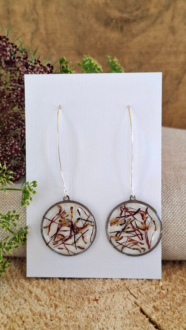 Boucles d'oreilles étamines pivoine