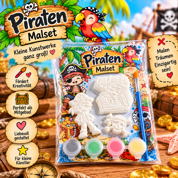 Pirat Malset - Gastgeschenk Kinderbeschäftigung für Geburtstage