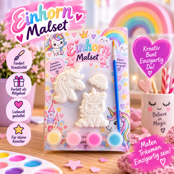 Einhorn Malset - Kreativset für Kinder Geburtstage