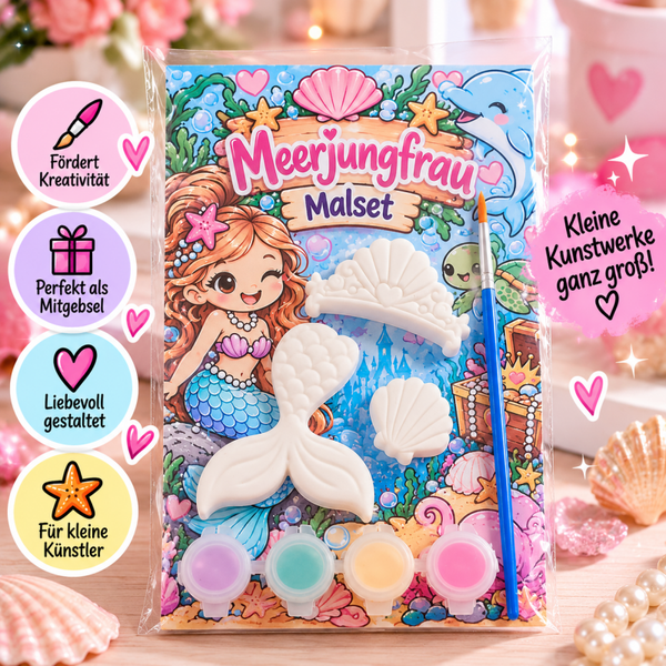 Mermaid Meerjungfrau Malset - Gastgeschenk Kinderbeschäftigung für Geburtstage