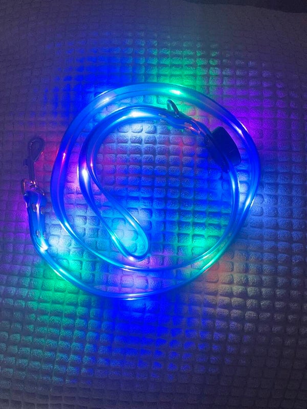 Cutie dog led light UP Leash Night Walking No Collar