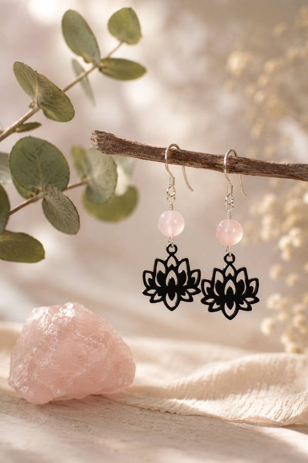Boucles d'oreilles d'intention - Collection Symboles - Lotus