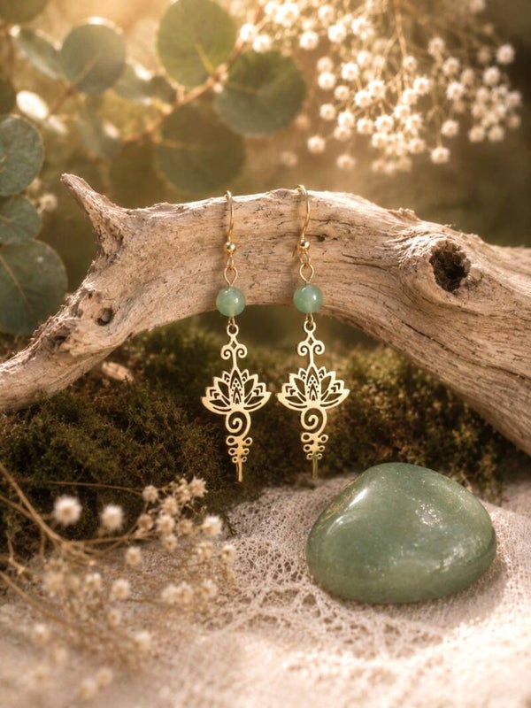 Boucles d'oreilles d'intention - Collection Symboles - Unalome