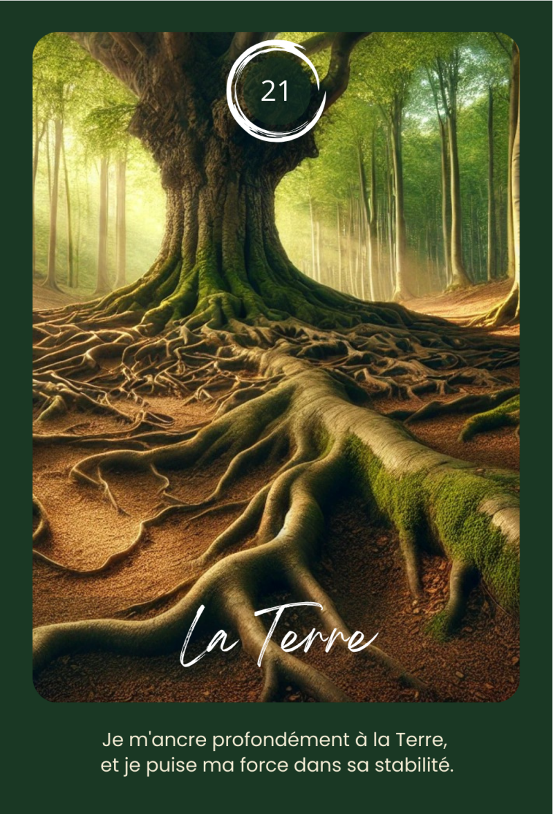 Carte La Terre - Oracle de la Forêt Enchantée