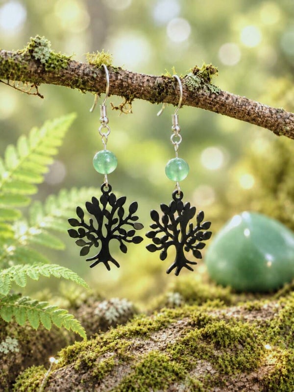 Boucles d'oreilles d'intention - Collection Symboles - Arbre de vie