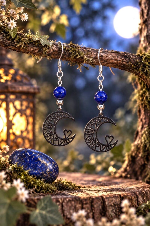 Boucles d'oreilles d'intention - Collection Symboles - Lune