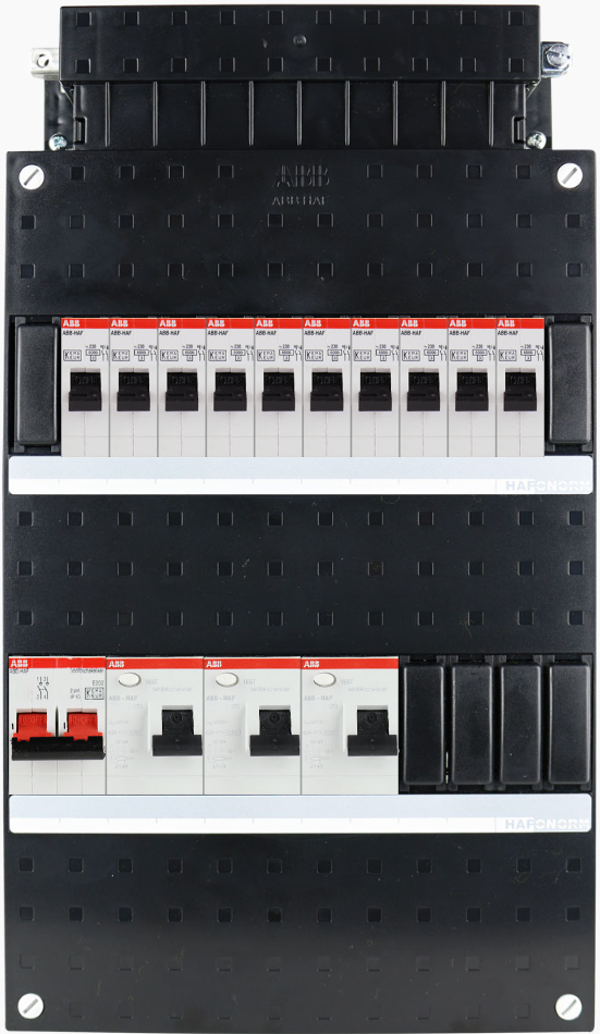 ABB 1-fase groepenkast busboard - 10 groepen
