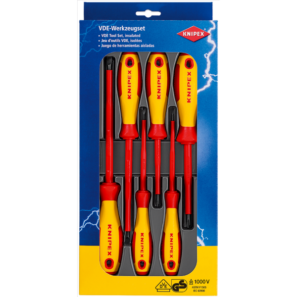 Knipex schroevendraaierset 6-delig VDE