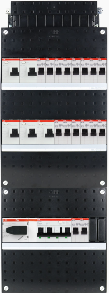 ABB 3-fase groepenkast busboard - 16 groepen met PV 3-fase