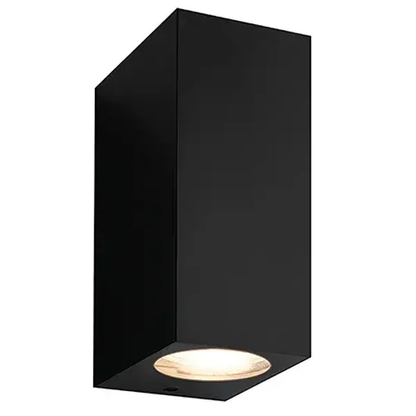 Nova wandlamp LED up/down + GU10 5W 3000K zwart