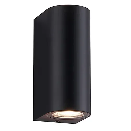 Nova wandlamp LED up/down + GU10 5W 3000K zwart