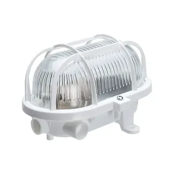 Nova bulleye lamp 17 cm E27 kunststof kap en korf wit