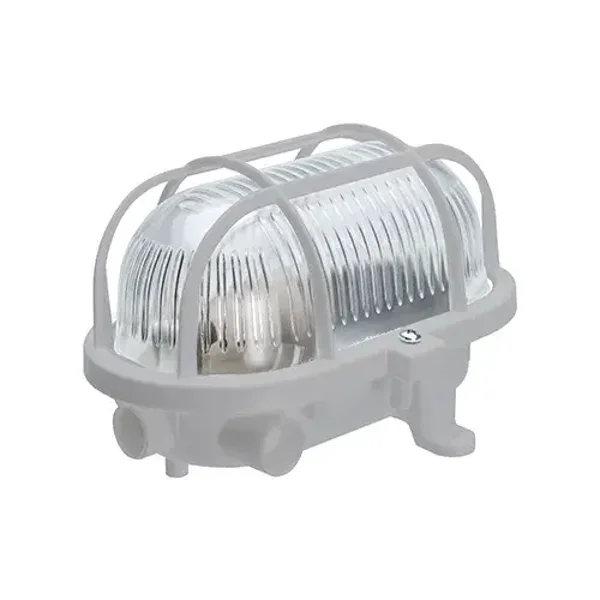 Nova bulleye lamp 17 cm E27 kunststof kap en korf grijs