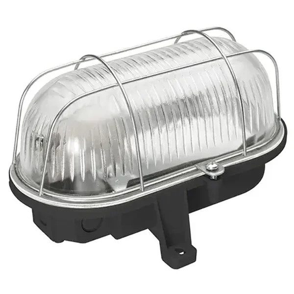 Nova bulleye lamp 20 cm E27 glas met stalen korf zwart