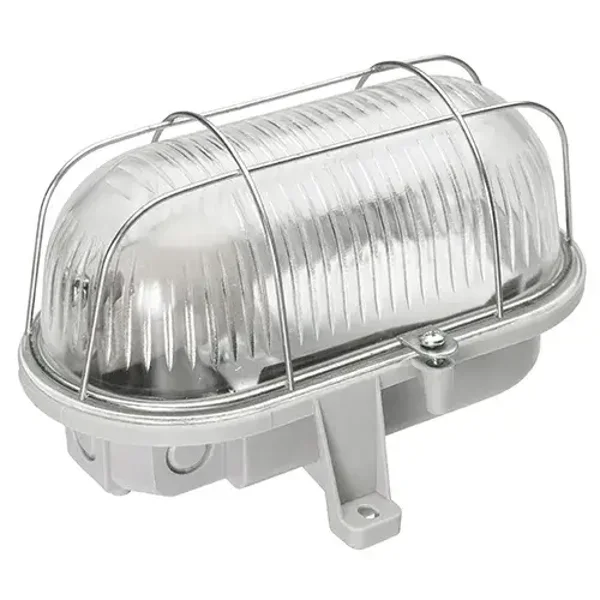 Nova bulleye lamp 20 cm E27 glas met stalen korf grijs