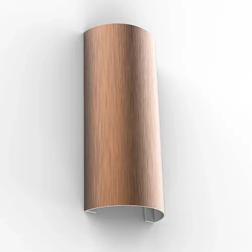Nova wandlamp rond LED up/down brons/rood