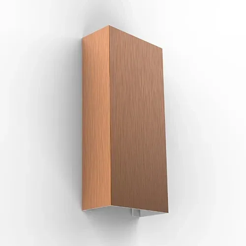 Nova wandlamp vierkant LED up/down brons/rood
