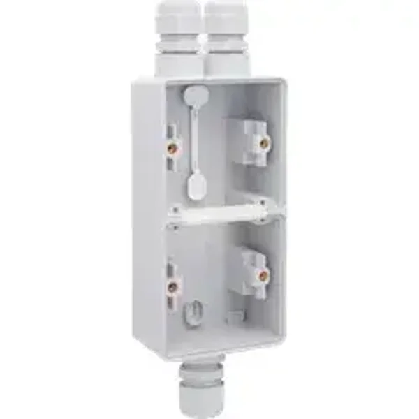 Niko Hydro 2V opbouwdoos verticaal met 3xM20 wartel grijs