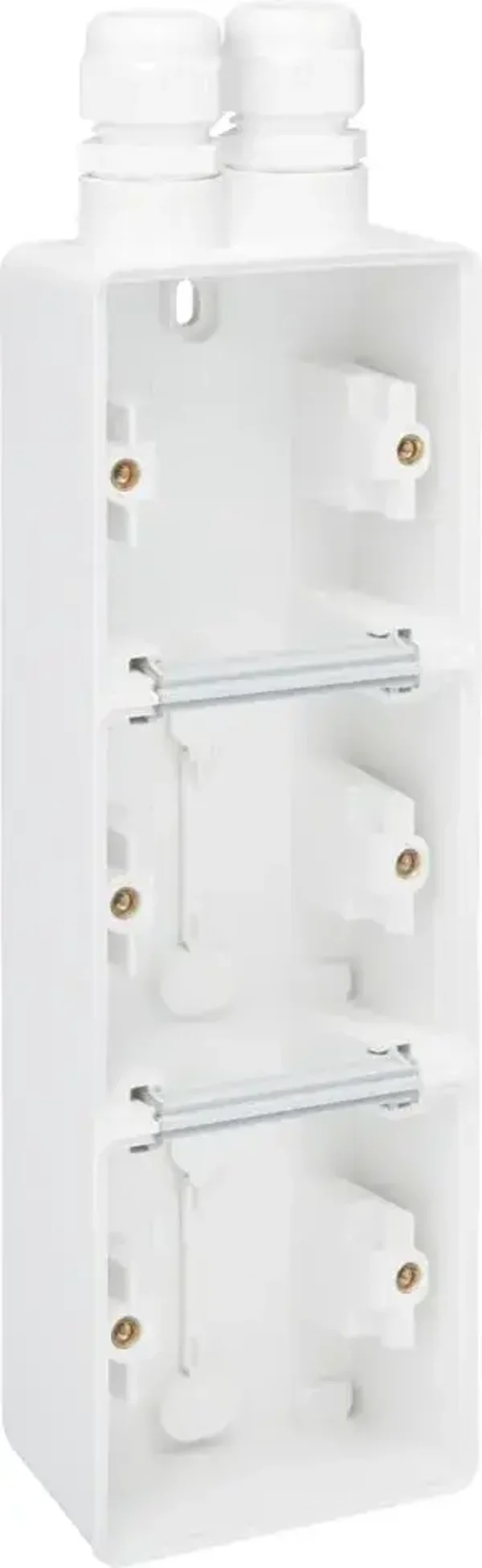 Niko Hydro 3V opbouwdoos verticaal met 2xM20 wartel wit