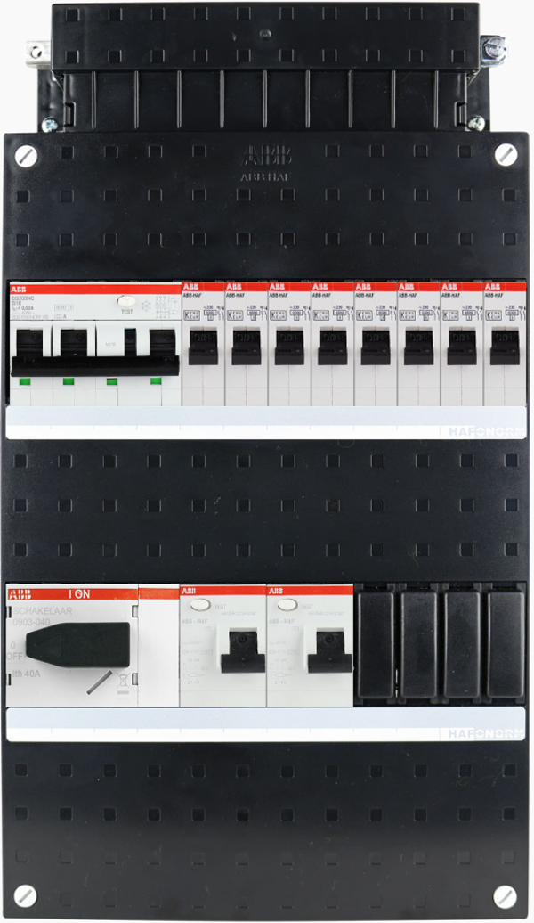 ABB 3-fase groepenkast busboard - 8 groepen met PV 3-fase