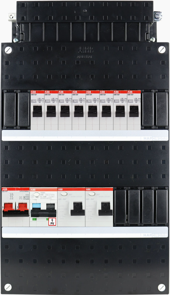 ABB 1-fase groepenkast busboard - 8 groepen met PV 1-fase