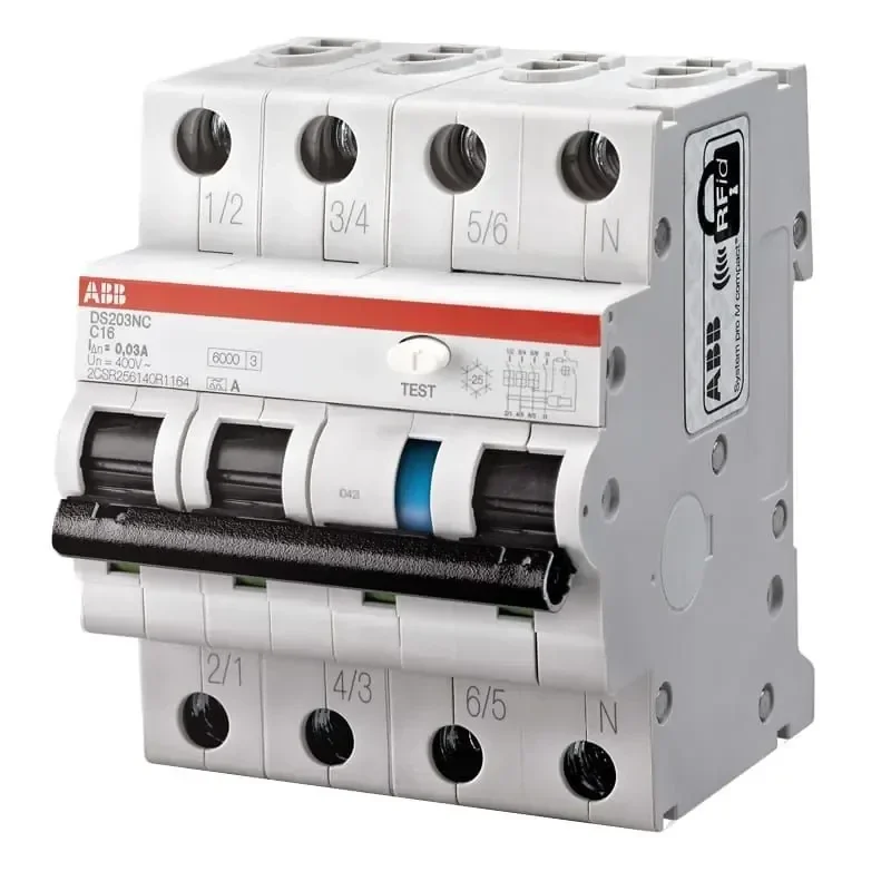ABB aardlekautomaat B-karak 30mA 3P+N