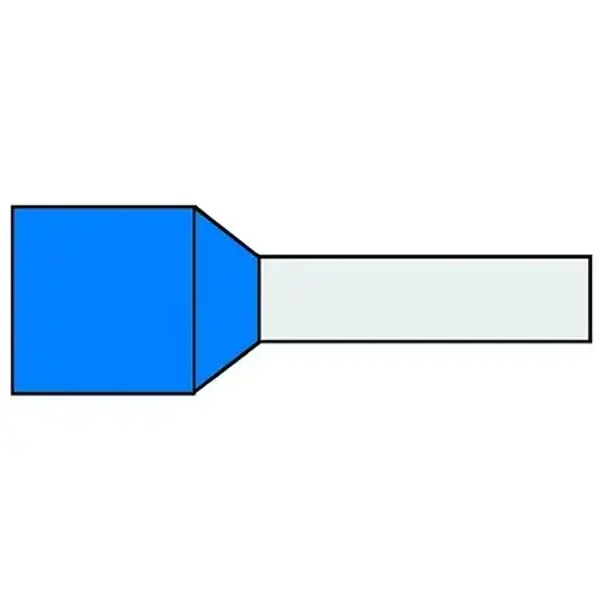 Klemko geïsoleerde adereindhuls 0,75mm²  blauw