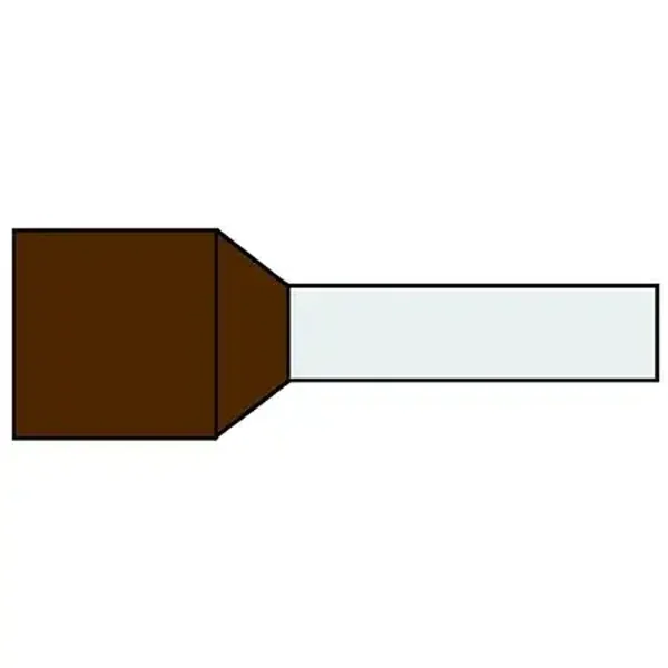 Ratio geïsoleerde adereindhuls 10mm² bruin