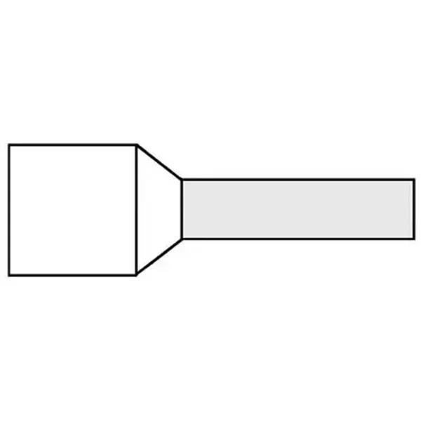 Klemko geïsoleerde adereindhuls 0,5mm²  wit