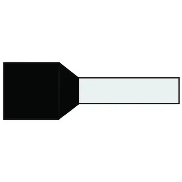 Ratio geïsoleerde adereindhuls 1,5mm² zwart