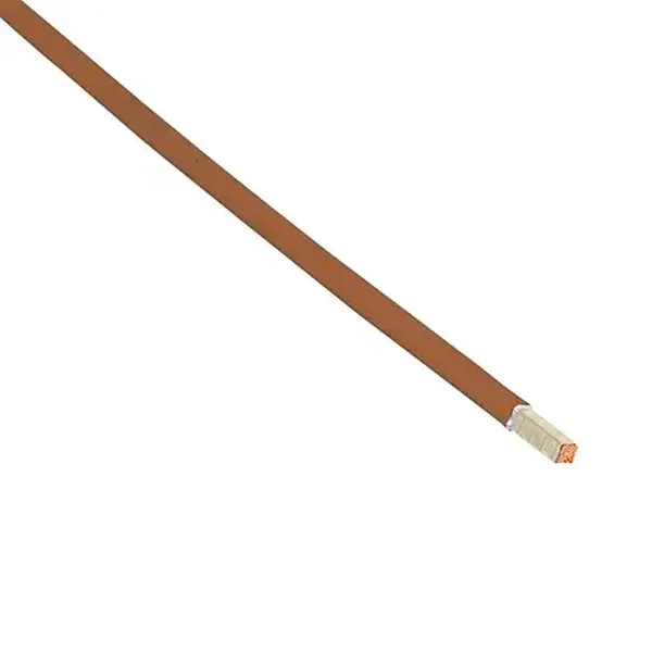 VCB ongeisol. doorverbindings snoer 6mm² - bruin