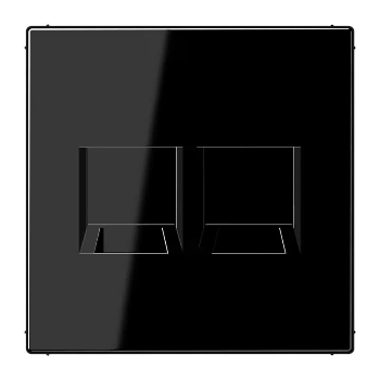 Jung afdekplaat modular jack 2V - LS990 zwart