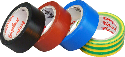 Kopp installatie tape bruin+blauw+zwart+groen/geel