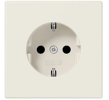 Jung wcd met randaarde 1V + aanraakbeveiliging - LS990 creme