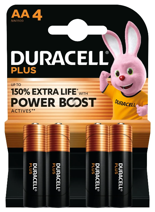 Duracell power plus 4x AA 1,5V