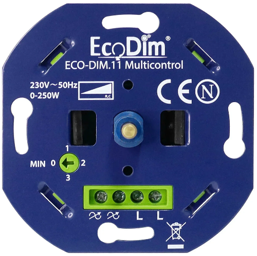 Eco multicontrole led dimmer universeel 250W fase afsnijding