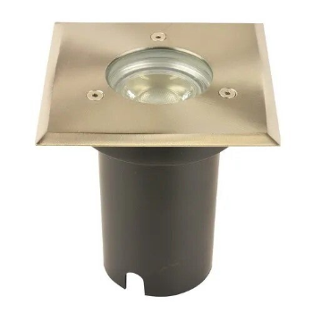 Simply grondspot vierkant + GU10 LED aluminium