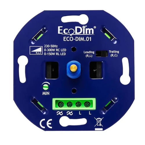 Eco led dimmer universeel 300W fase aan- en afsnijding