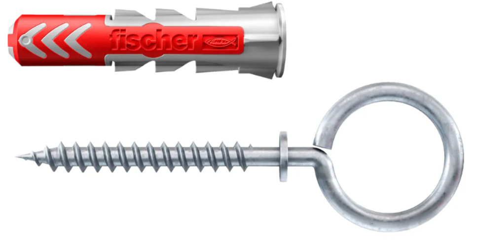 Fischer duopower plug 5x25 met ooghaak