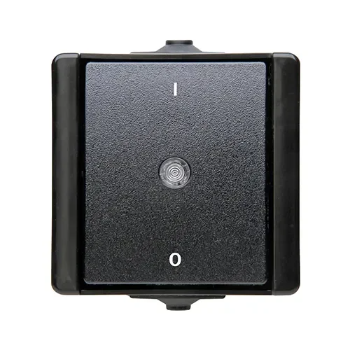 Kopp spatwaterdicht 2-polig schakelaar met controle lamp - ProAQA zwart