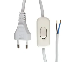 VB aansluitsnoer met schakelaar zonder randaarde  2x0,75mm²