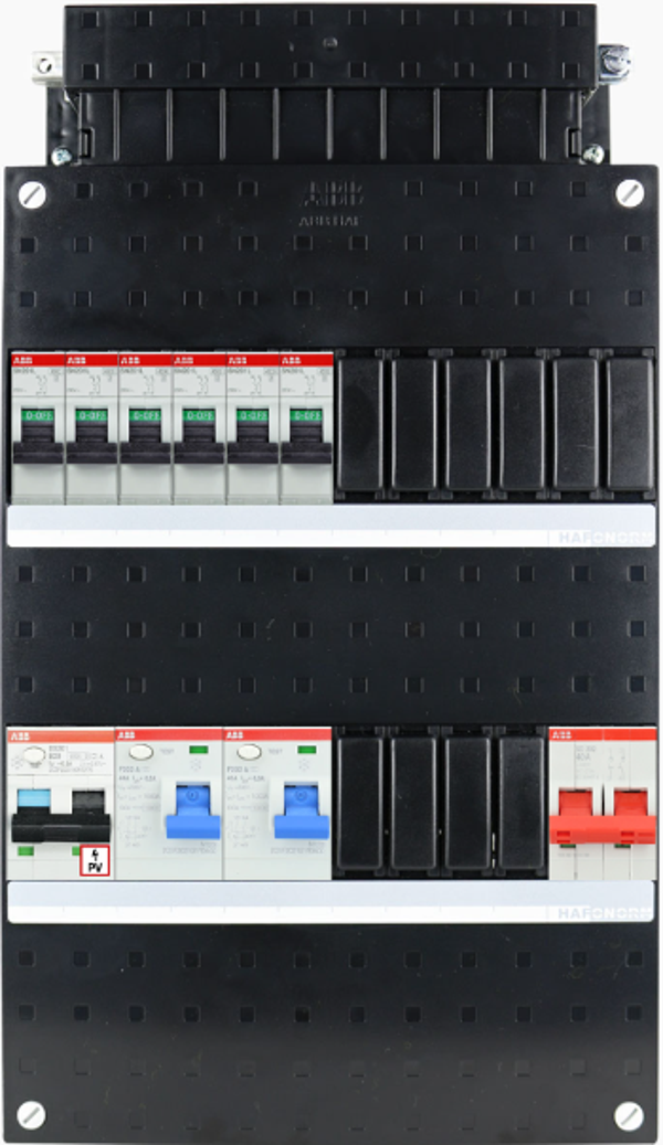 ABB 1-fase groepenkast SN201 - 6 groepen met PV 1-fase