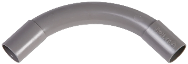 Pipelife polvalit bocht 16mm (5/8) donker grijs - 25 stuks