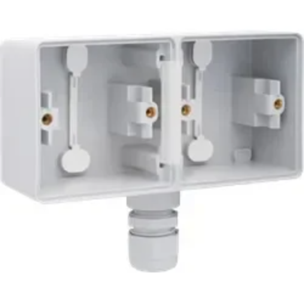 Niko Hydro 2V opbouwdoos horizontaal met 1xM20 wartel grijs